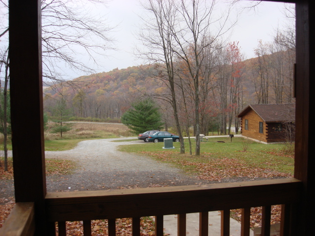 Front view from the cabin porch